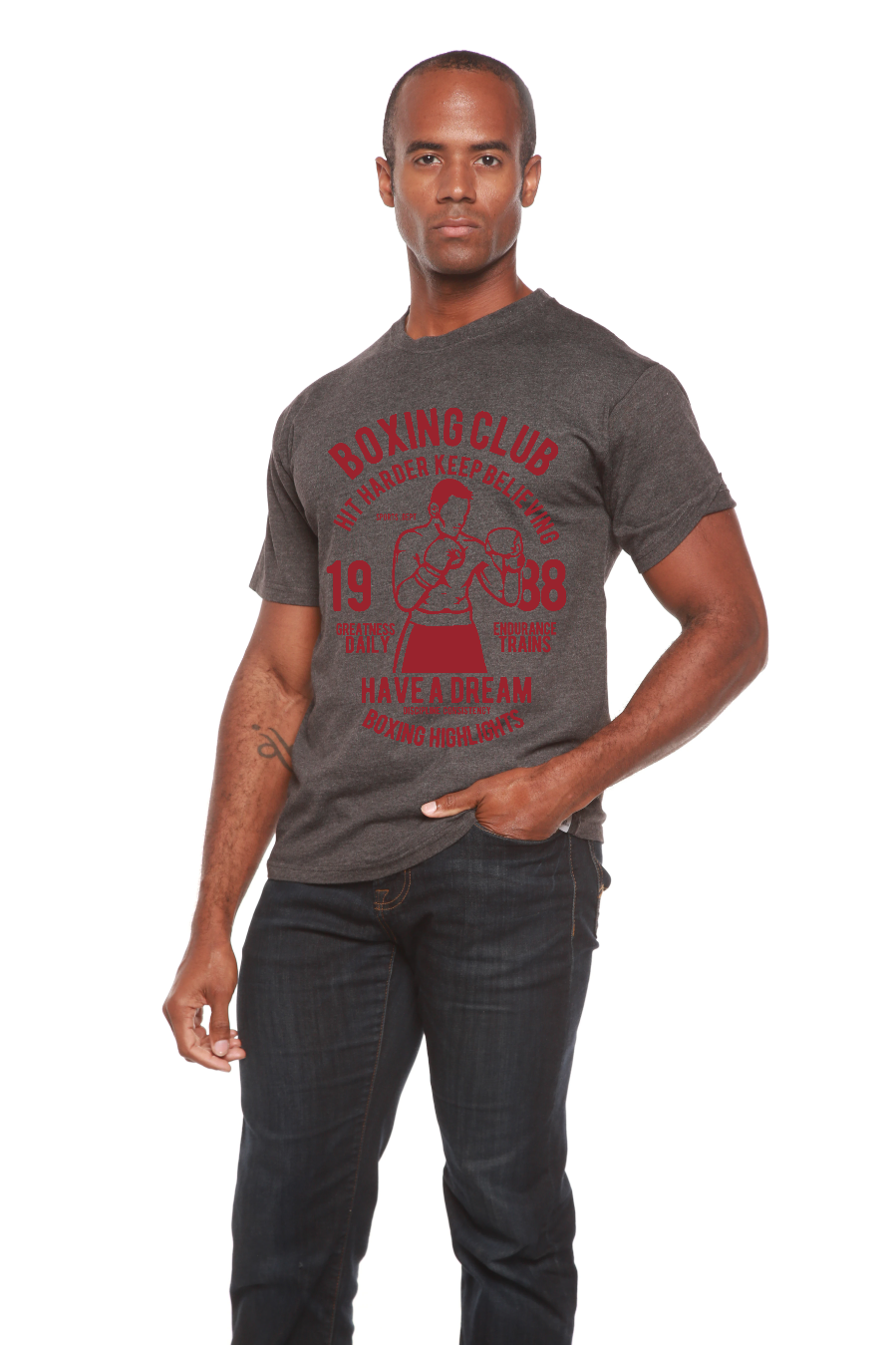Boxing Club Men's Bamboo Viscose/Organic Cotton Short Sleeve Graphic T-Shirt - The7Letter