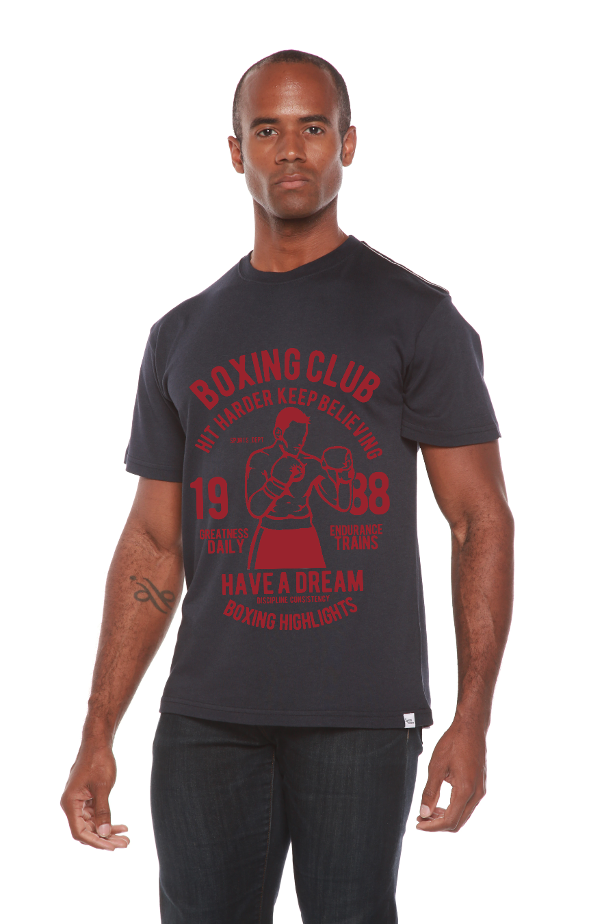 Boxing Club Men's Bamboo Viscose/Organic Cotton Short Sleeve Graphic T-Shirt - The7Letter
