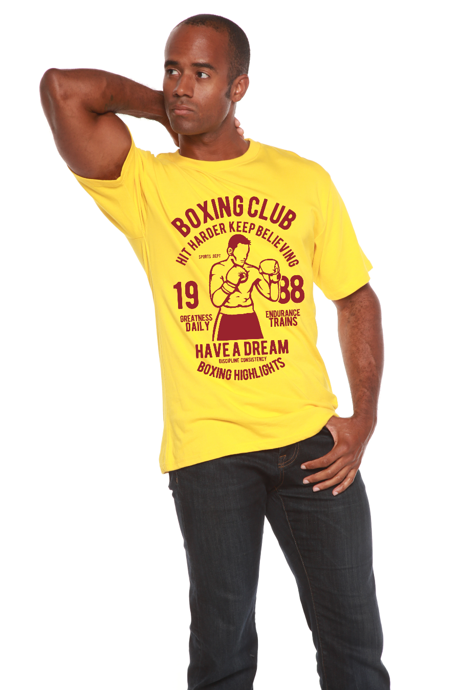 Boxing Club Men's Bamboo Viscose/Organic Cotton Short Sleeve Graphic T-Shirt - The7Letter
