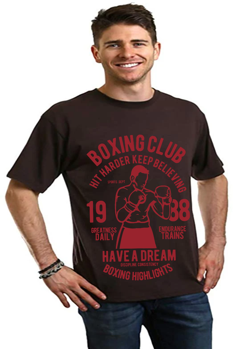 Boxing Club Men's Bamboo Viscose/Organic Cotton Short Sleeve Graphic T-Shirt - The7Letter