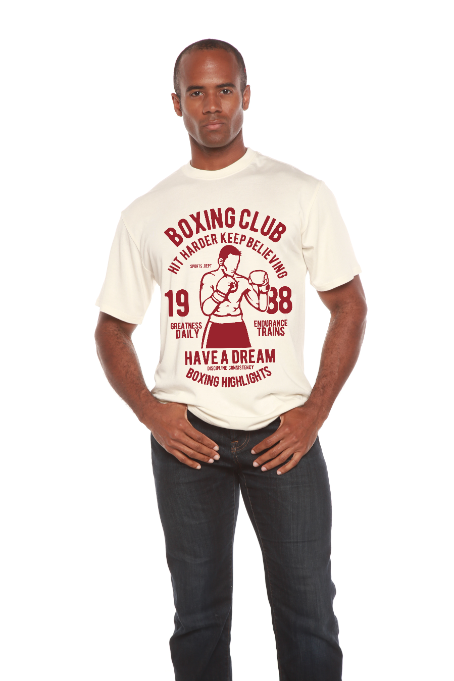 Boxing Club Men's Bamboo Viscose/Organic Cotton Short Sleeve Graphic T-Shirt - The7Letter