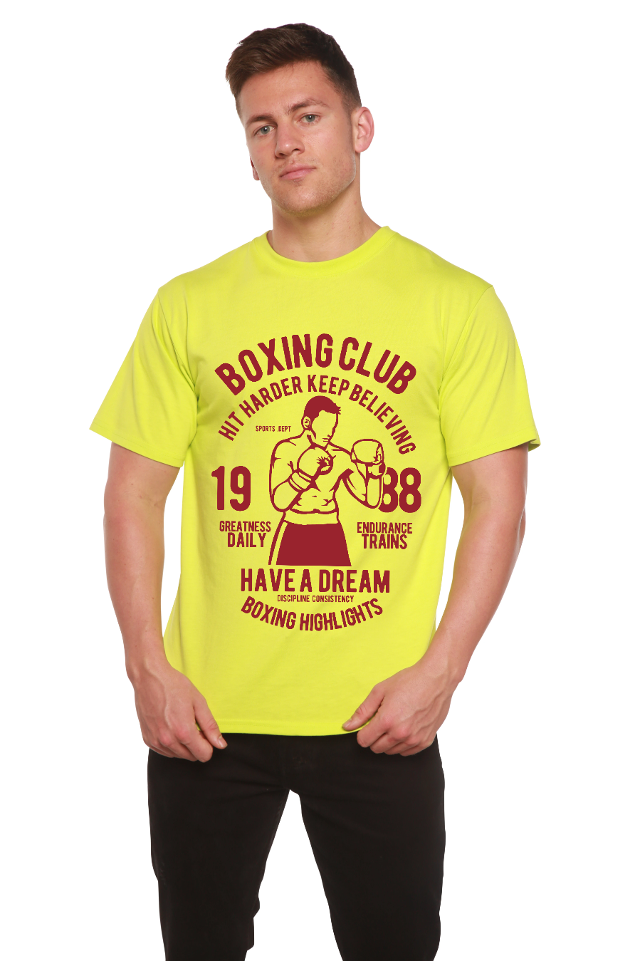 Boxing Club Men's Bamboo Viscose/Organic Cotton Short Sleeve Graphic T-Shirt - The7Letter