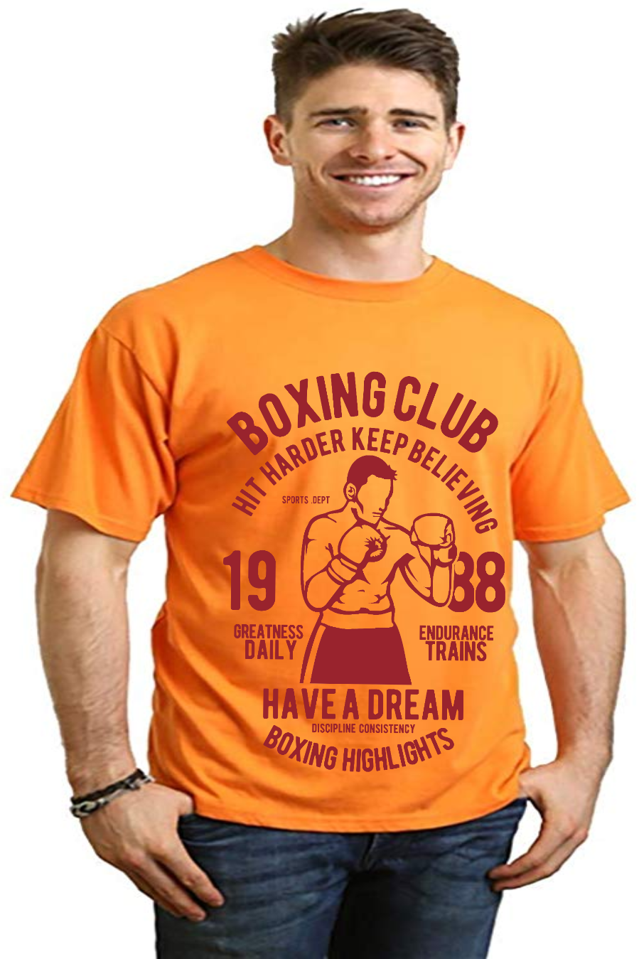 Boxing Club Men's Bamboo Viscose/Organic Cotton Short Sleeve Graphic T-Shirt - The7Letter