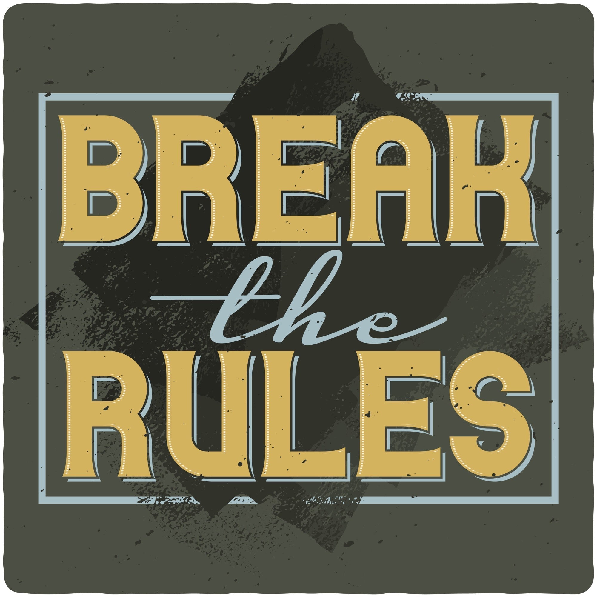 Break the Rules Men's Bamboo Viscose/Organic Cotton Short Sleeve Graphic T-Shirt - The7Letter