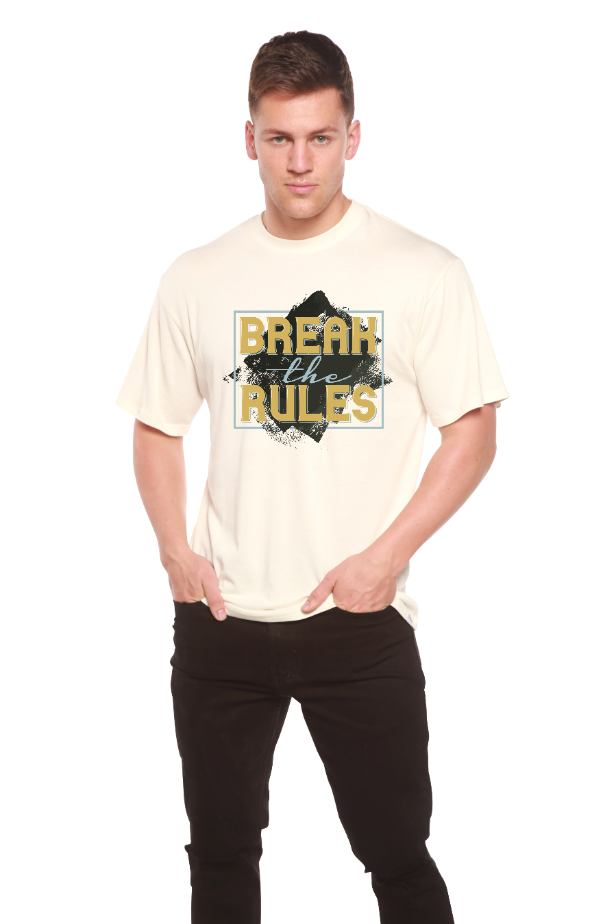 Break the Rules Men's Bamboo Viscose/Organic Cotton Short Sleeve Graphic T-Shirt - The7Letter