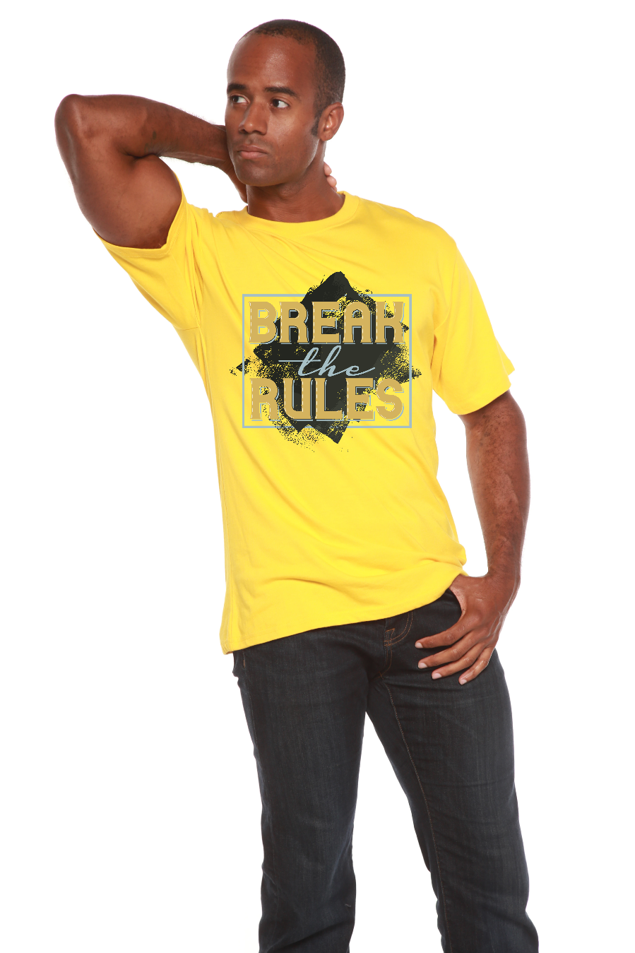 Break the Rules Men's Bamboo Viscose/Organic Cotton Short Sleeve Graphic T-Shirt - The7Letter