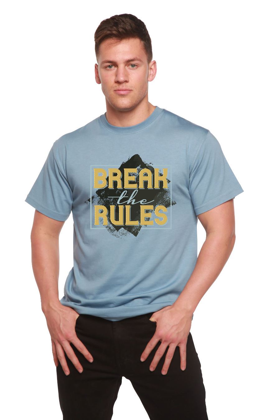 Break the Rules Men's Bamboo Viscose/Organic Cotton Short Sleeve Graphic T-Shirt - The7Letter