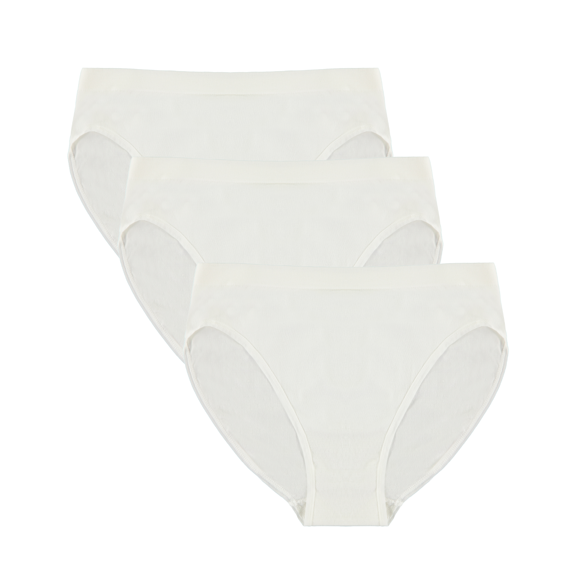 Women's Bamboo/Cotton High Leg Brief Style Underwear Natural Color - 3-pack - The7Letter