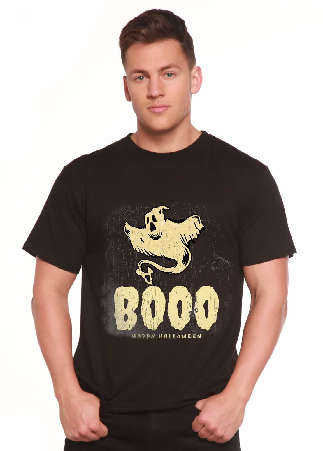 Happy Halloween Graphic Men's Bamboo Viscose/Organic Cotton Short Sleeve T-Shirt - The7Letter