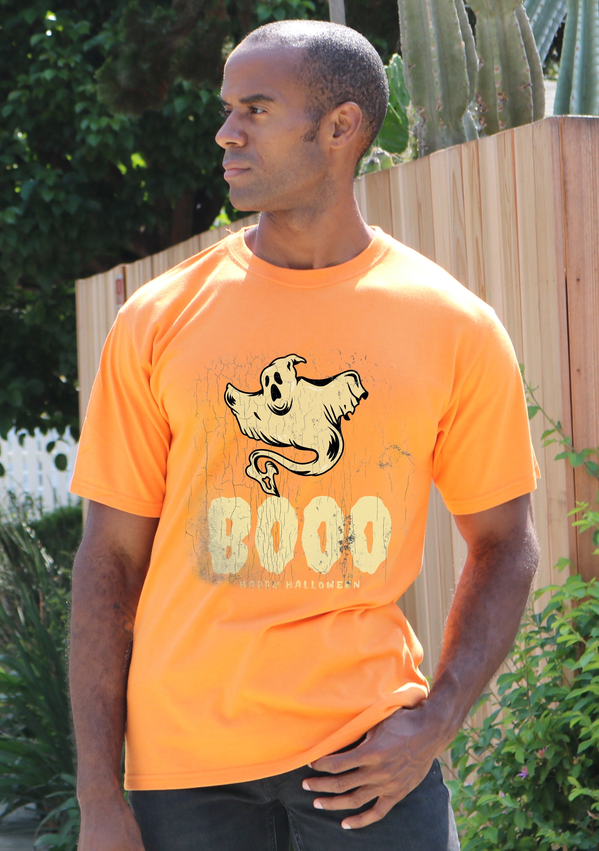 Happy Halloween Graphic Men's Bamboo Viscose/Organic Cotton Short Sleeve T-Shirt - The7Letter