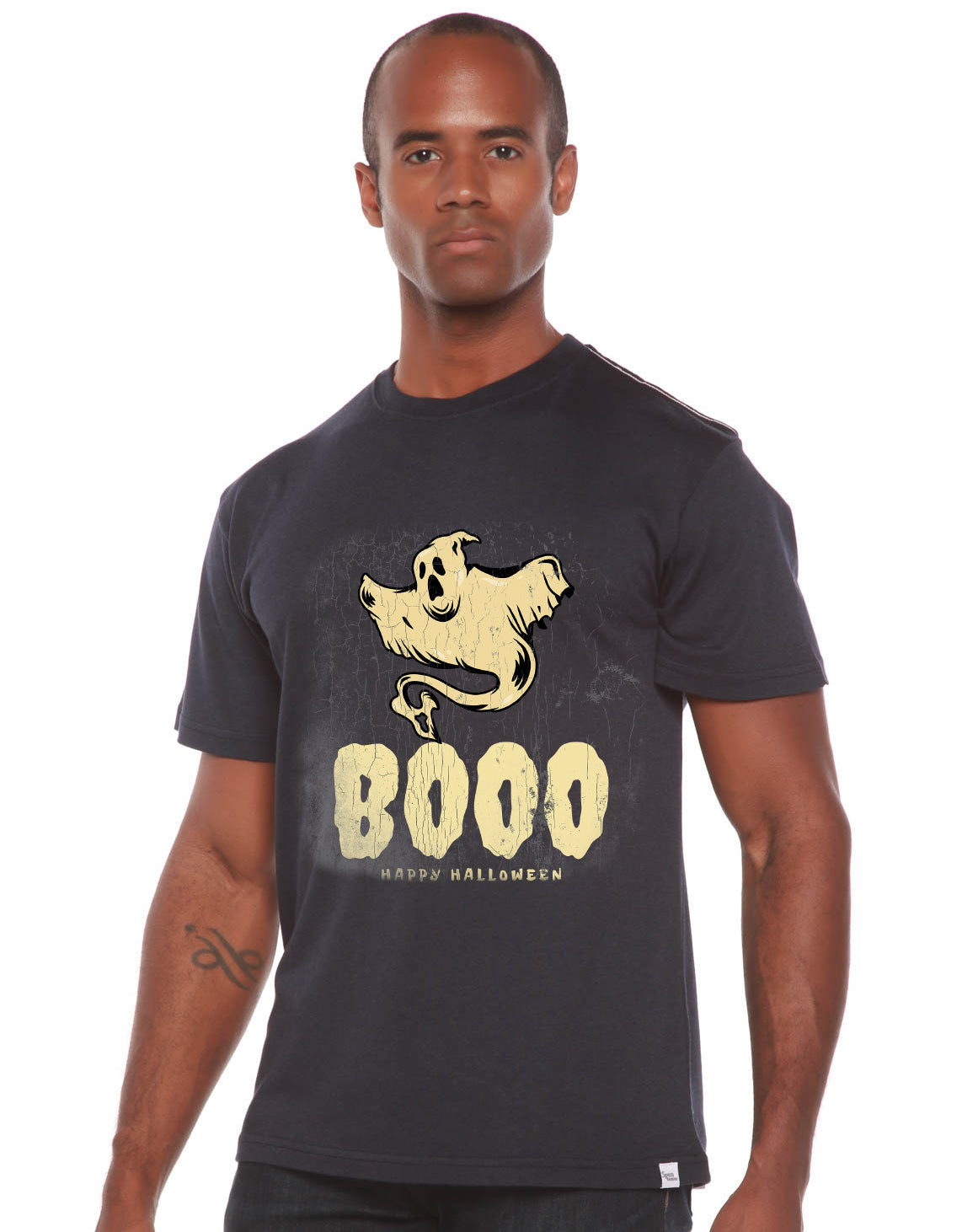 Happy Halloween Graphic Men's Bamboo Viscose/Organic Cotton Short Sleeve T-Shirt - The7Letter