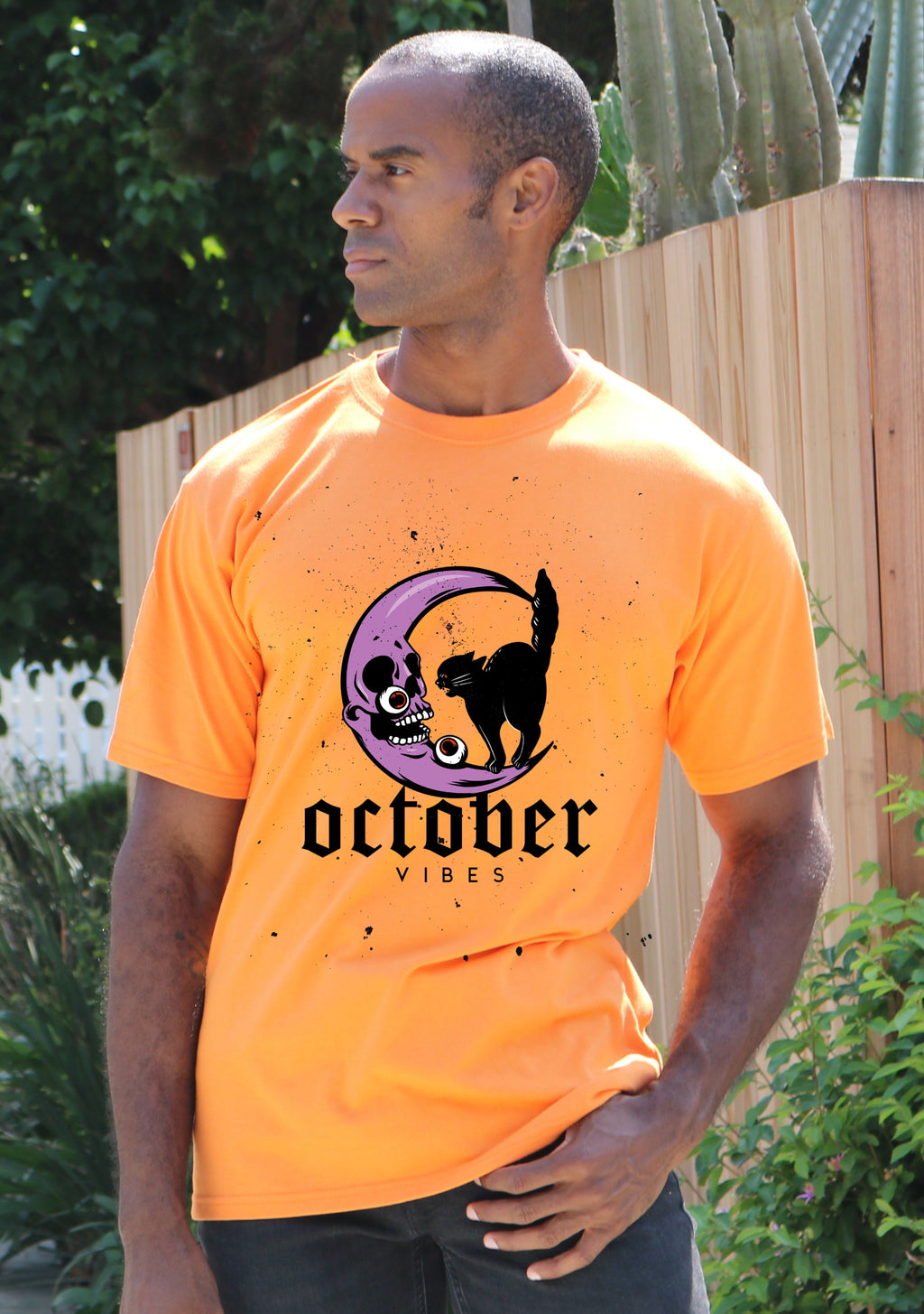 October Vibes Men's Bamboo Viscose/Organic Cotton Short Sleeve Graphic T-Shirt - The7Letter