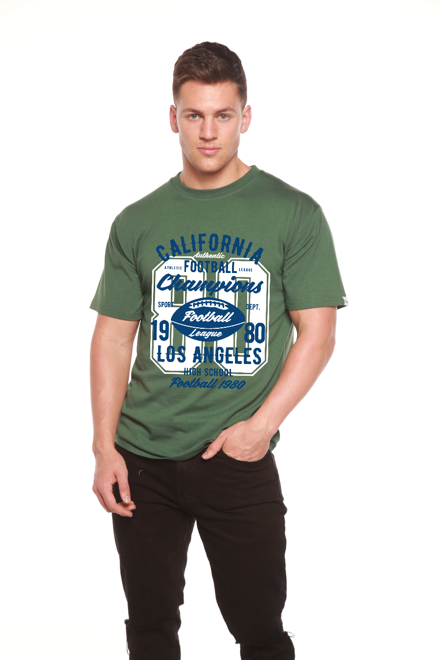 California Football Men's Bamboo Viscose/Organic Cotton Short Sleeve Graphic T-Shirt - The7Letter