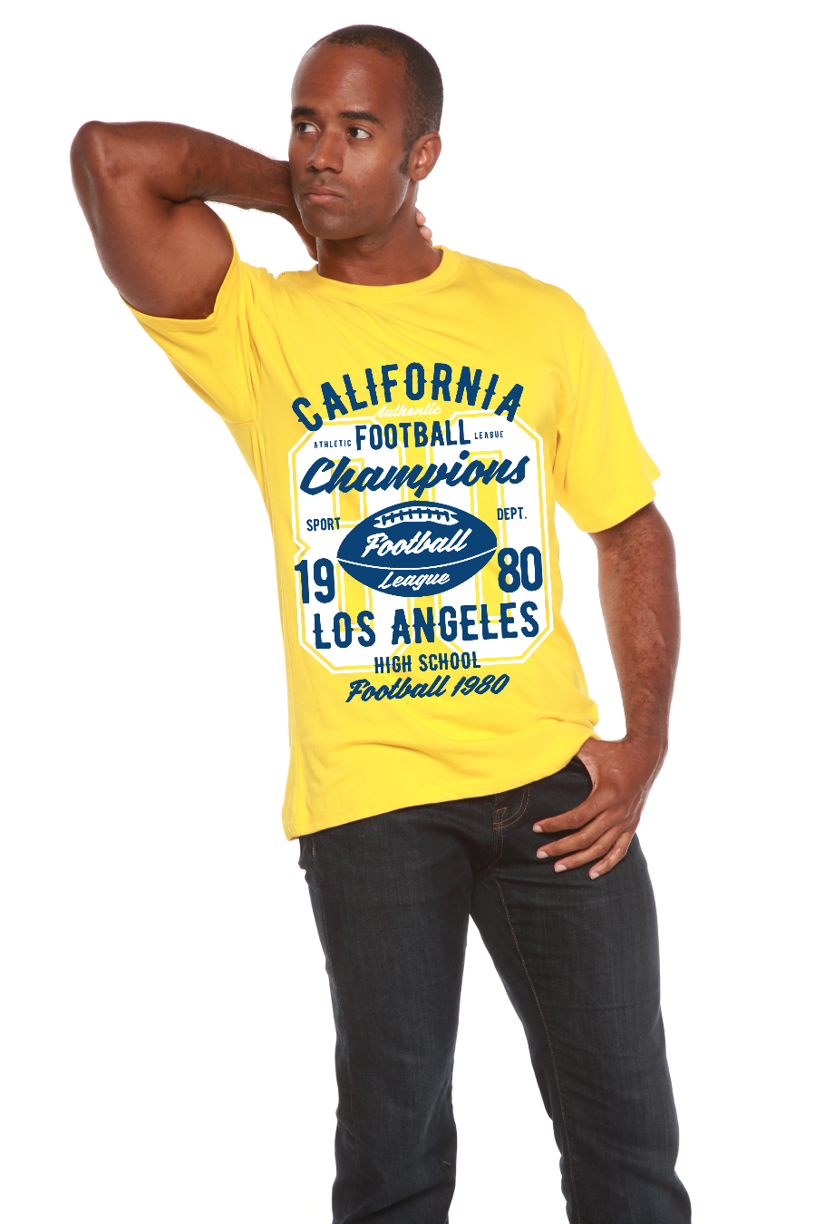 California Football Men's Bamboo Viscose/Organic Cotton Short Sleeve Graphic T-Shirt - The7Letter