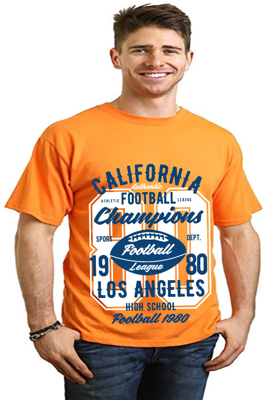 California Football Men's Bamboo Viscose/Organic Cotton Short Sleeve Graphic T-Shirt - The7Letter