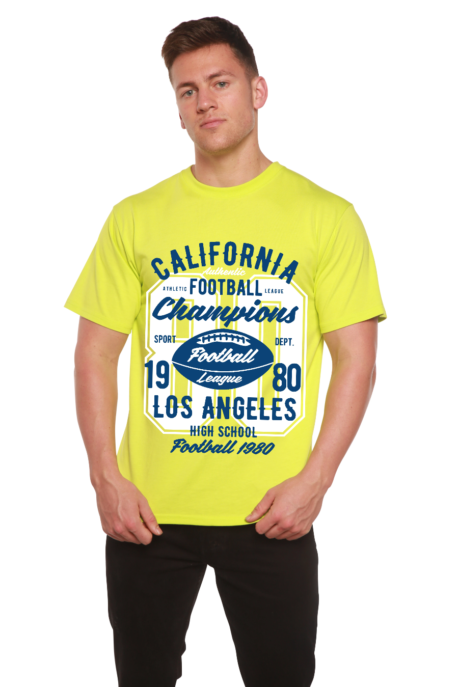 California Football Men's Bamboo Viscose/Organic Cotton Short Sleeve Graphic T-Shirt - The7Letter