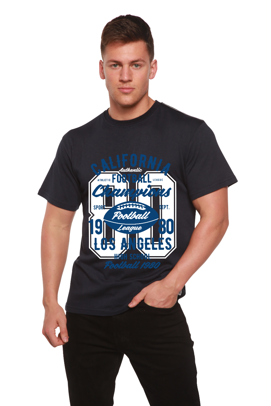 California Football Men's Bamboo Viscose/Organic Cotton Short Sleeve Graphic T-Shirt - The7Letter
