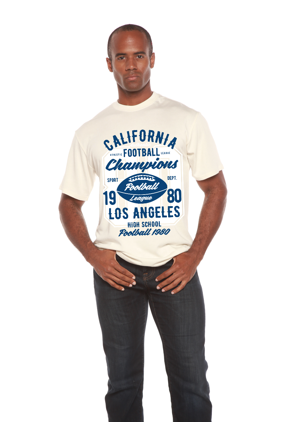 California Football Men's Bamboo Viscose/Organic Cotton Short Sleeve Graphic T-Shirt - The7Letter