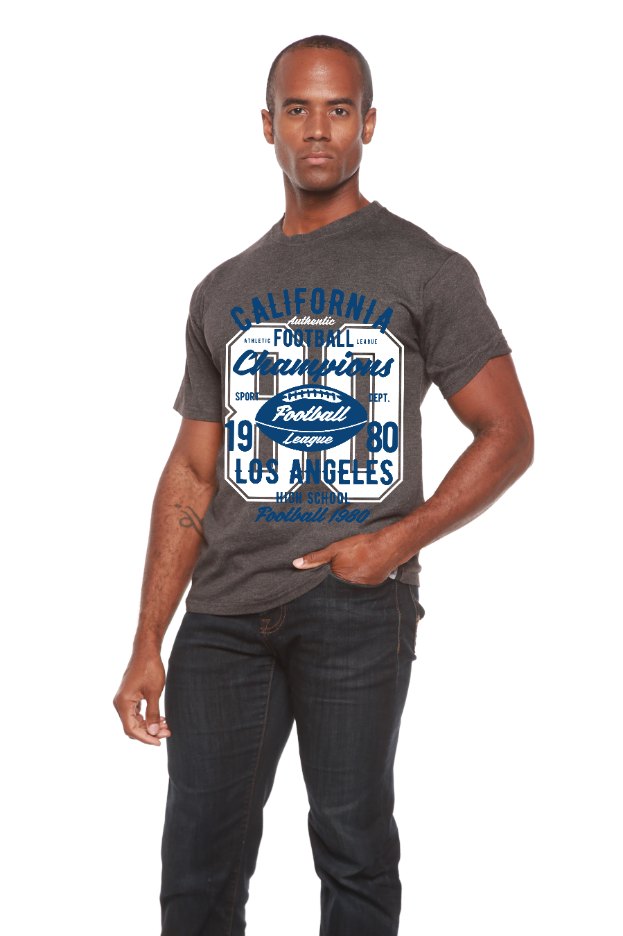 California Football Men's Bamboo Viscose/Organic Cotton Short Sleeve Graphic T-Shirt - The7Letter