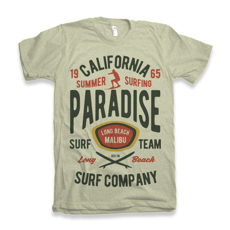 California Summer Surfing Men's Bamboo Viscose/Organic Cotton Short Sleeve Graphic T-Shirt - The7Letter