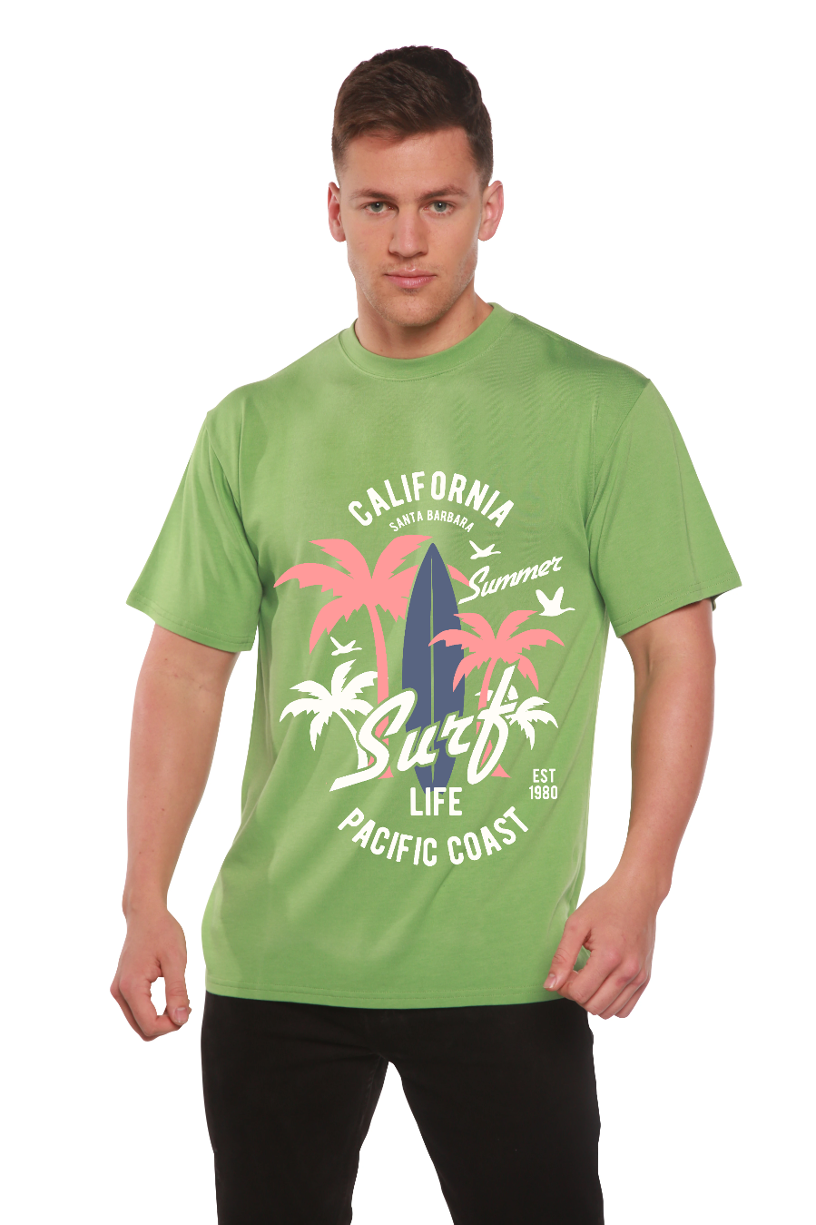 California Surf Men's Bamboo Viscose/Organic Cotton Short Sleeve Graphic T-Shirt - The7Letter