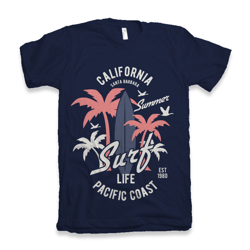 California Surf Men's Bamboo Viscose/Organic Cotton Short Sleeve Graphic T-Shirt - The7Letter