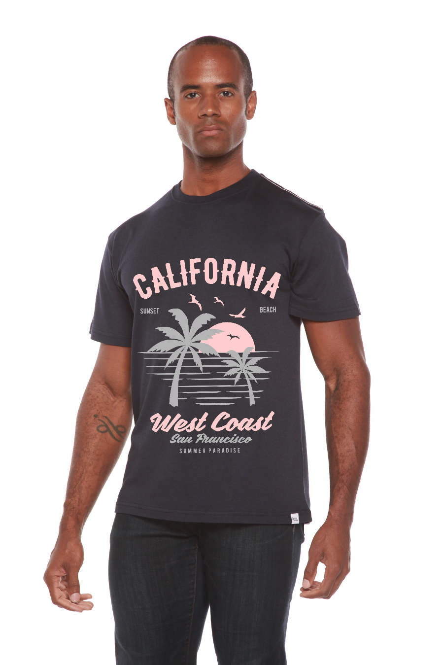 California West Coast Men's Bamboo Viscose/Organic Cotton Short Sleeve Graphic T-Shirt - The7Letter