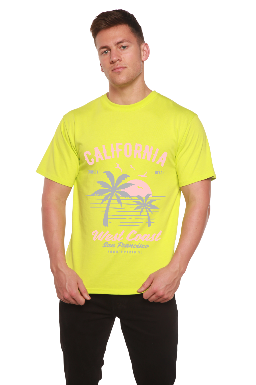 California West Coast Men's Bamboo Viscose/Organic Cotton Short Sleeve Graphic T-Shirt - The7Letter