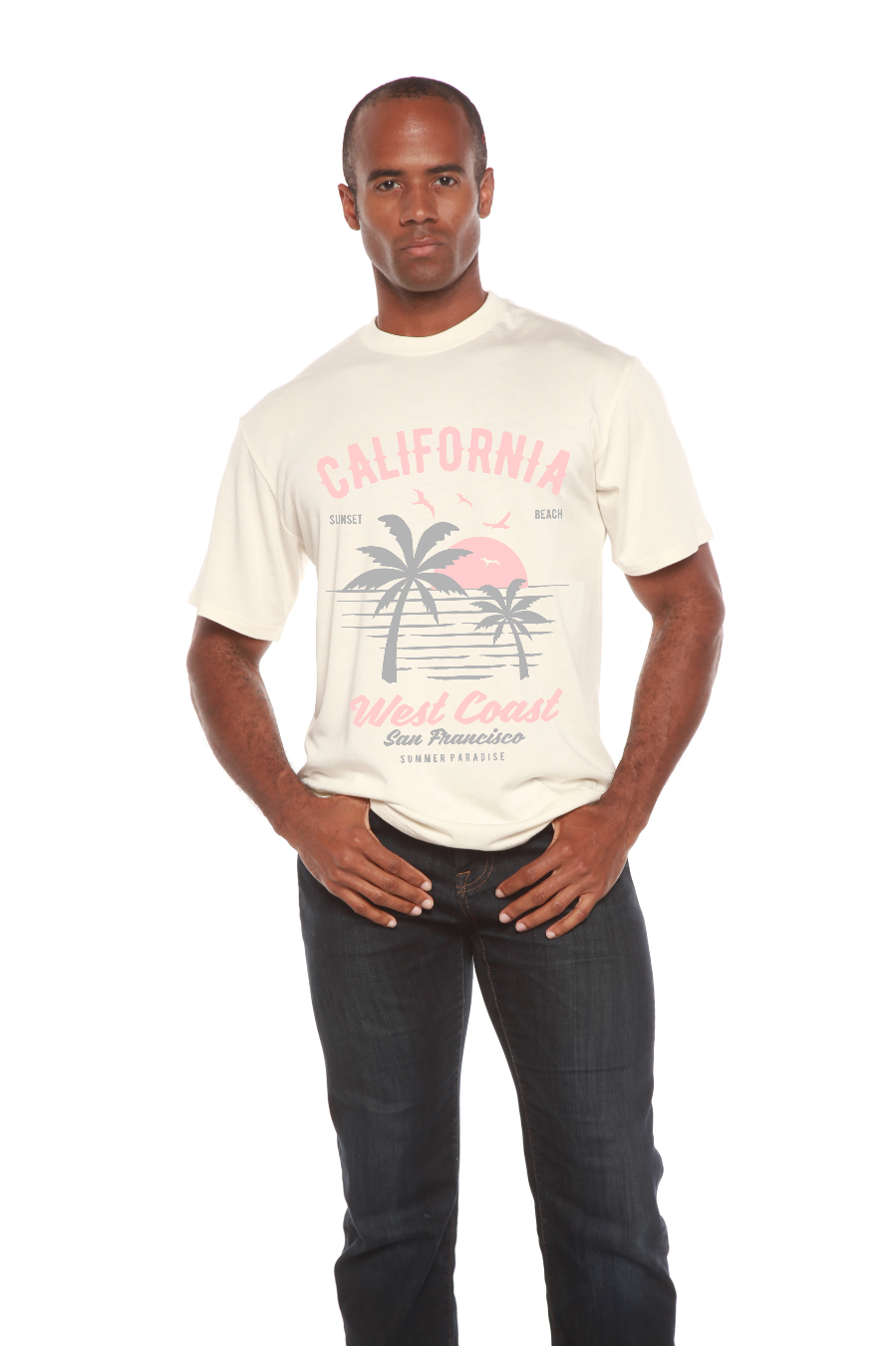 California West Coast Men's Bamboo Viscose/Organic Cotton Short Sleeve Graphic T-Shirt - The7Letter