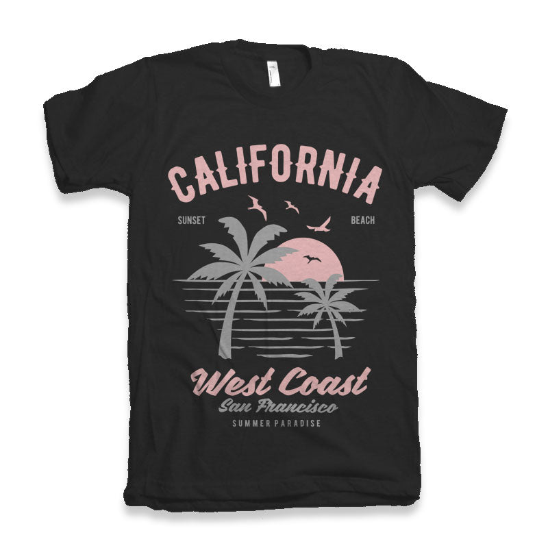 California West Coast Men's Bamboo Viscose/Organic Cotton Short Sleeve Graphic T-Shirt - The7Letter