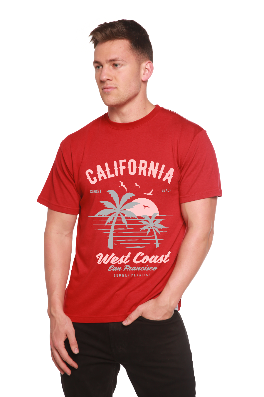 California West Coast Men's Bamboo Viscose/Organic Cotton Short Sleeve Graphic T-Shirt - The7Letter