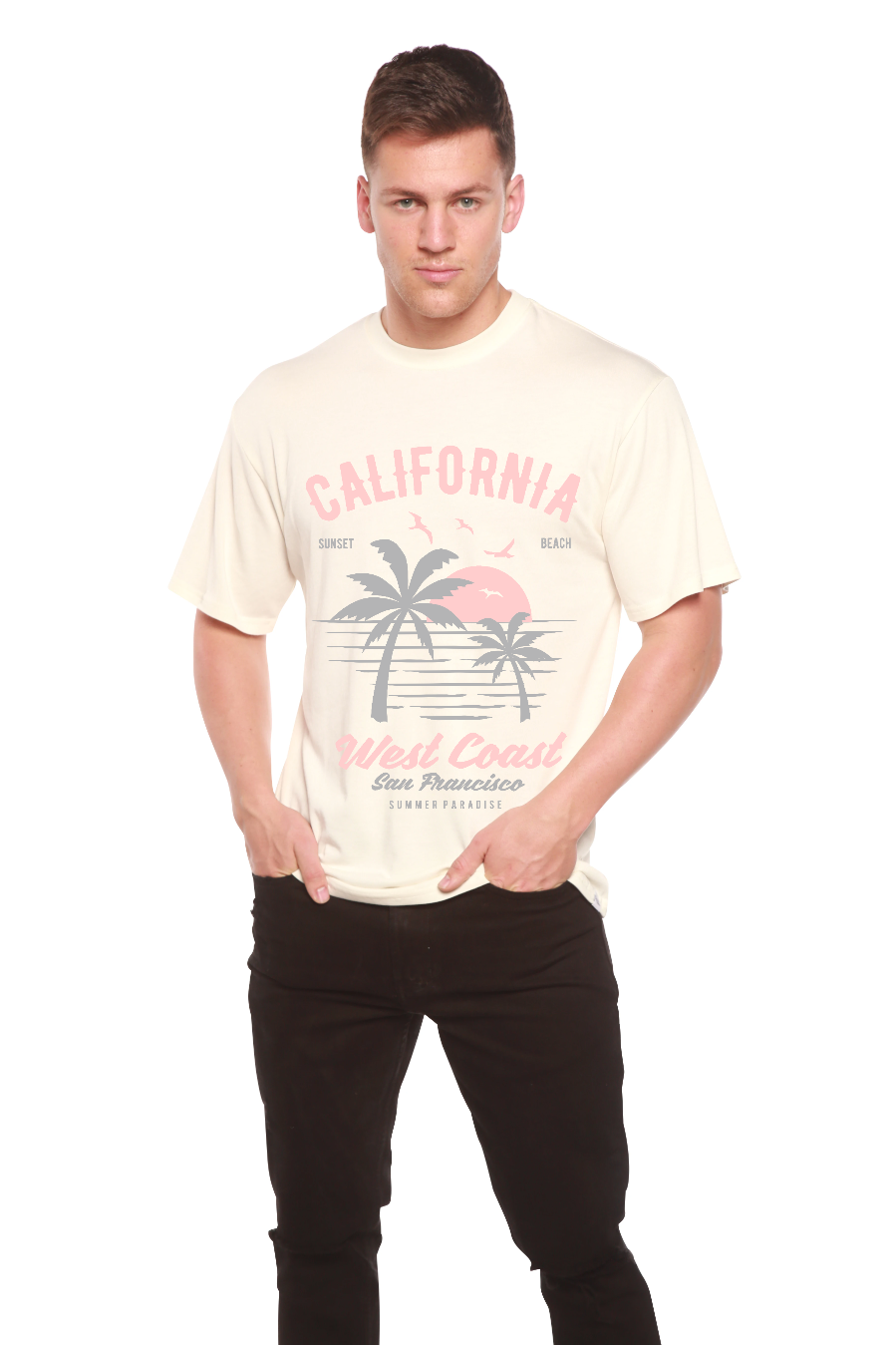 California West Coast Men's Bamboo Viscose/Organic Cotton Short Sleeve Graphic T-Shirt - The7Letter