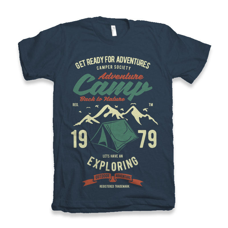 Camp Adventure Men's Bamboo Viscose/Organic Cotton Short Sleeve Graphic T-Shirt - The7Letter