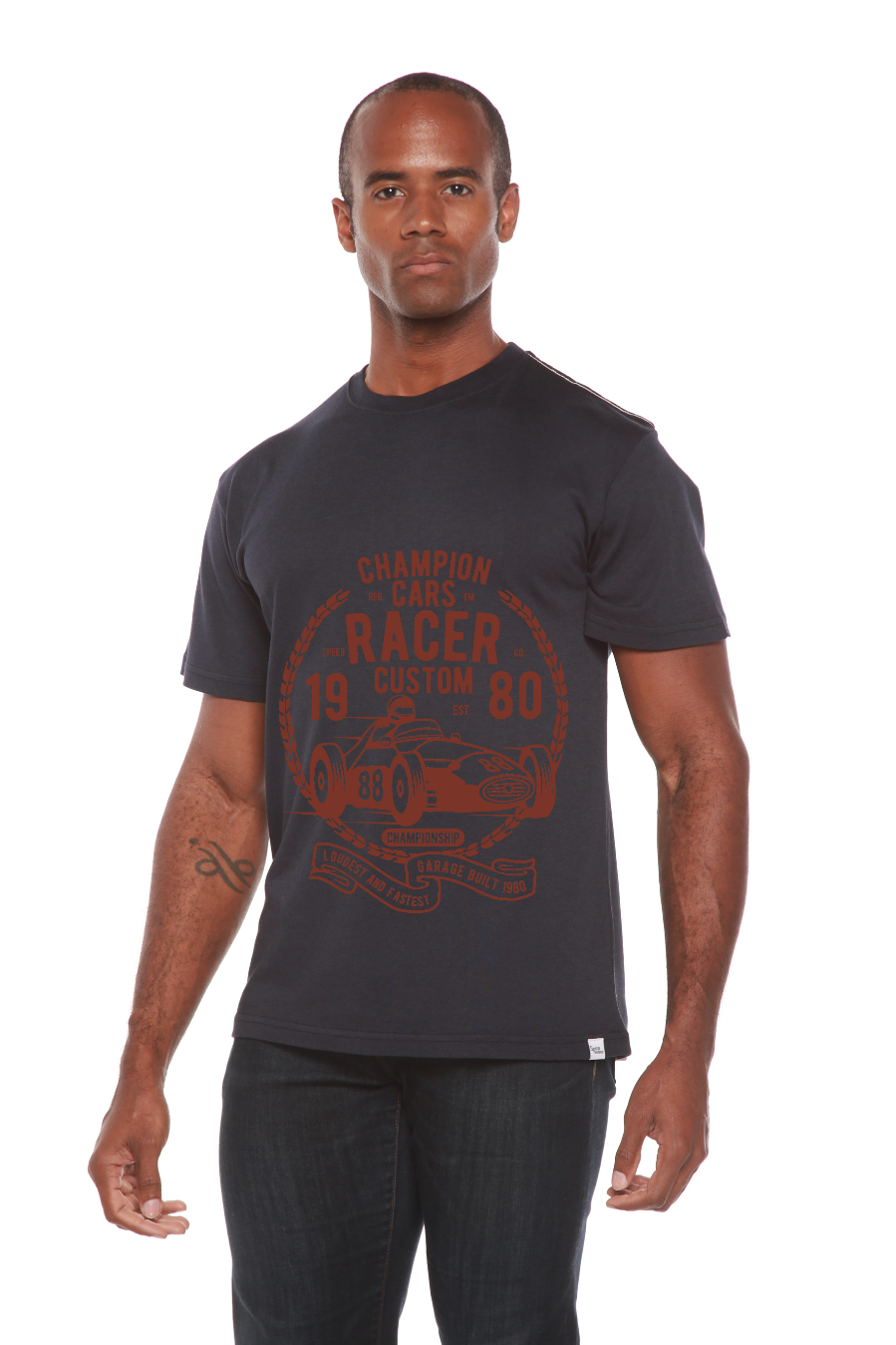 Champions Cars Men's Bamboo Viscose/Organic Cotton Short Sleeve Graphic T-Shirt - The7Letter
