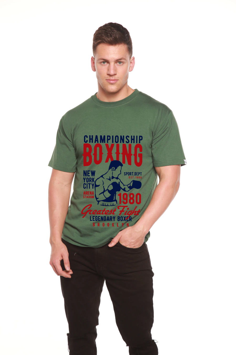 Championship Boxing Men's Bamboo Viscose/Organic Cotton Short Sleeve Graphic T-Shirt - The7Letter