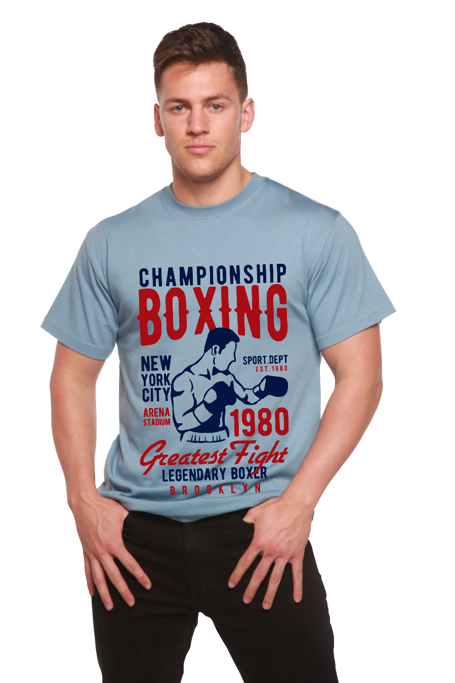 Championship Boxing Men's Bamboo Viscose/Organic Cotton Short Sleeve Graphic T-Shirt - The7Letter