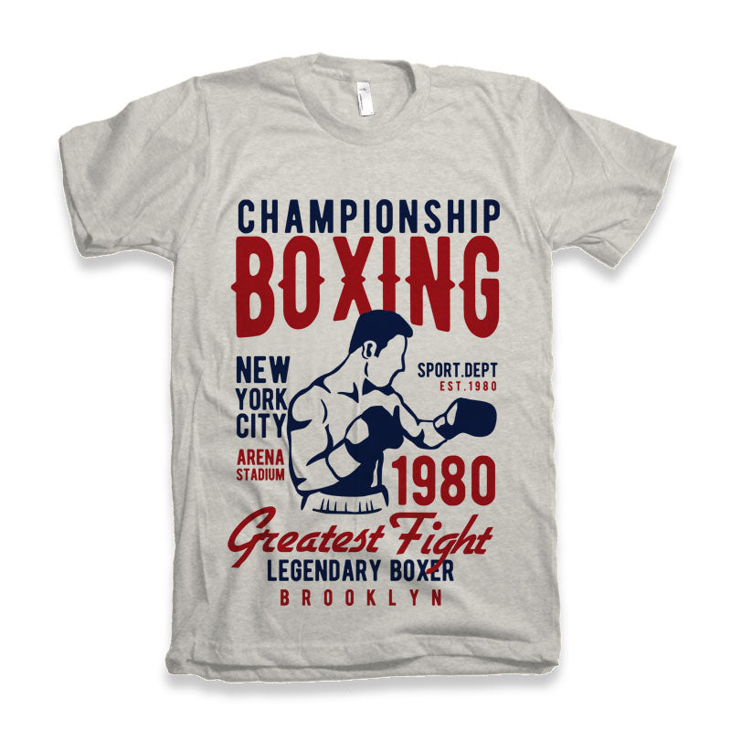 Championship Boxing Men's Bamboo Viscose/Organic Cotton Short Sleeve Graphic T-Shirt - The7Letter