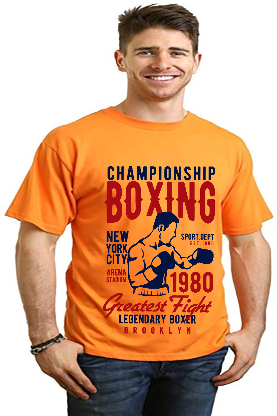 Championship Boxing Men's Bamboo Viscose/Organic Cotton Short Sleeve Graphic T-Shirt - The7Letter
