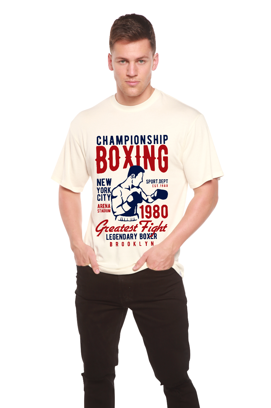 Championship Boxing Men's Bamboo Viscose/Organic Cotton Short Sleeve Graphic T-Shirt - The7Letter