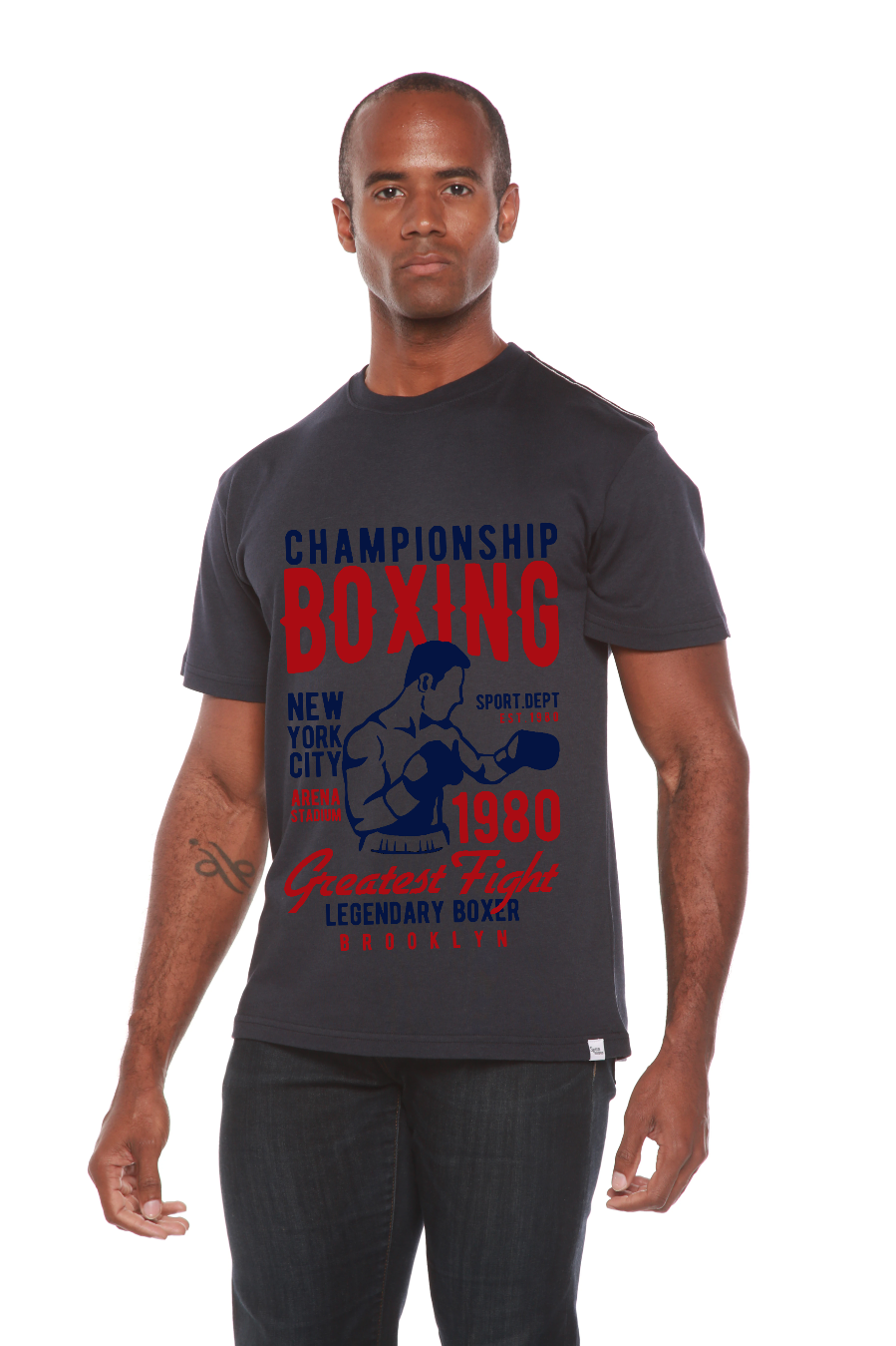 Championship Boxing Men's Bamboo Viscose/Organic Cotton Short Sleeve Graphic T-Shirt - The7Letter