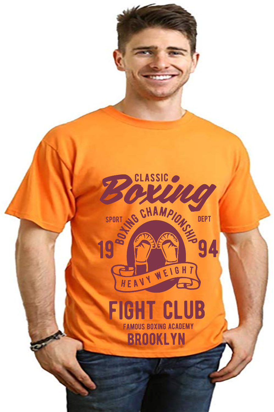 Classic Boxing Men's Bamboo Viscose/Organic Cotton Short Sleeve Graphic T-Shirt - The7Letter