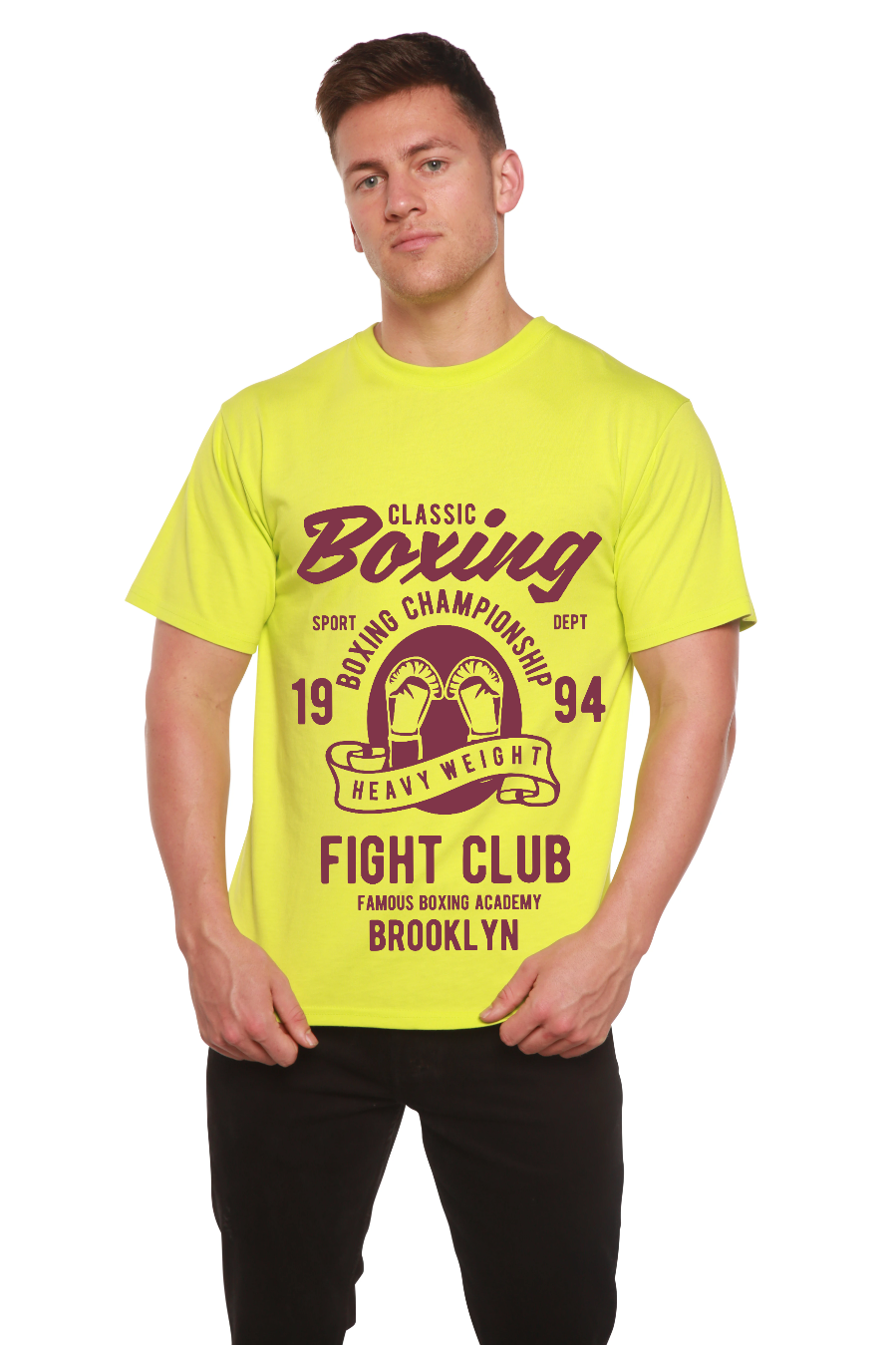 Classic Boxing Men's Bamboo Viscose/Organic Cotton Short Sleeve Graphic T-Shirt - The7Letter