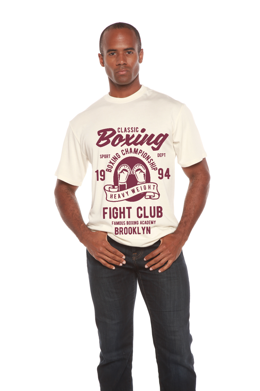Classic Boxing Men's Bamboo Viscose/Organic Cotton Short Sleeve Graphic T-Shirt - The7Letter