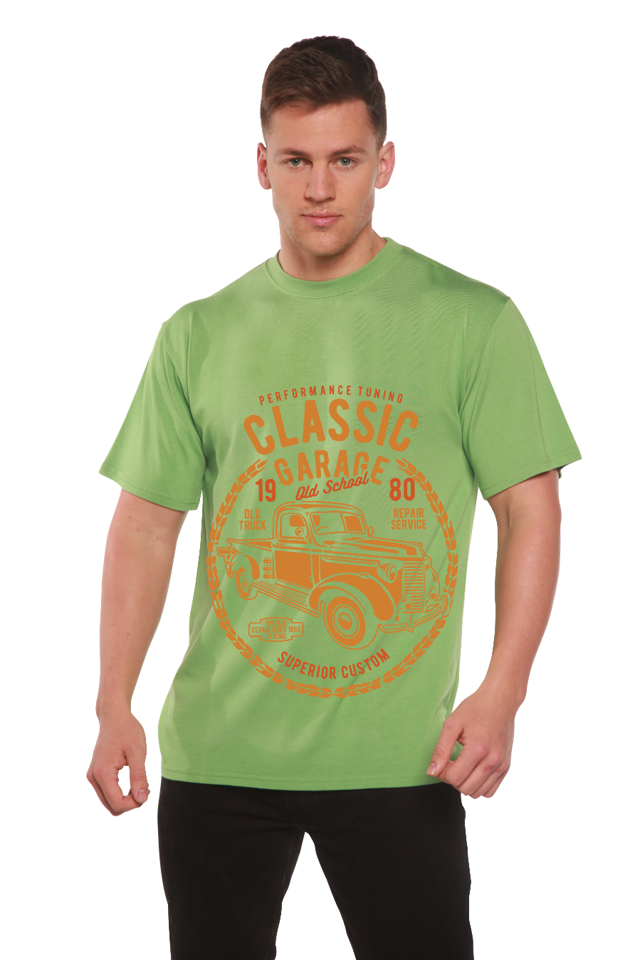 Classic Garage Men's Bamboo Viscose/Organic Cotton Short Sleeve Graphic T-Shirt - The7Letter