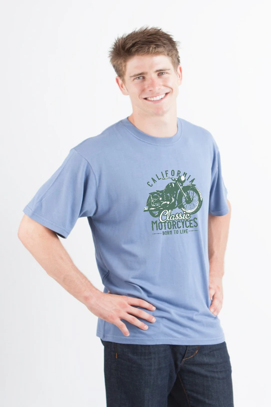 Classic Motorcycles Men's Bamboo Viscose/Organic Cotton Short Sleeve Graphic T-Shirt - The7Letter