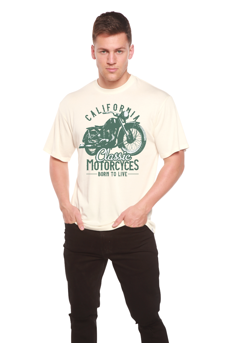 Classic Motorcycles Men's Bamboo Viscose/Organic Cotton Short Sleeve Graphic T-Shirt - The7Letter
