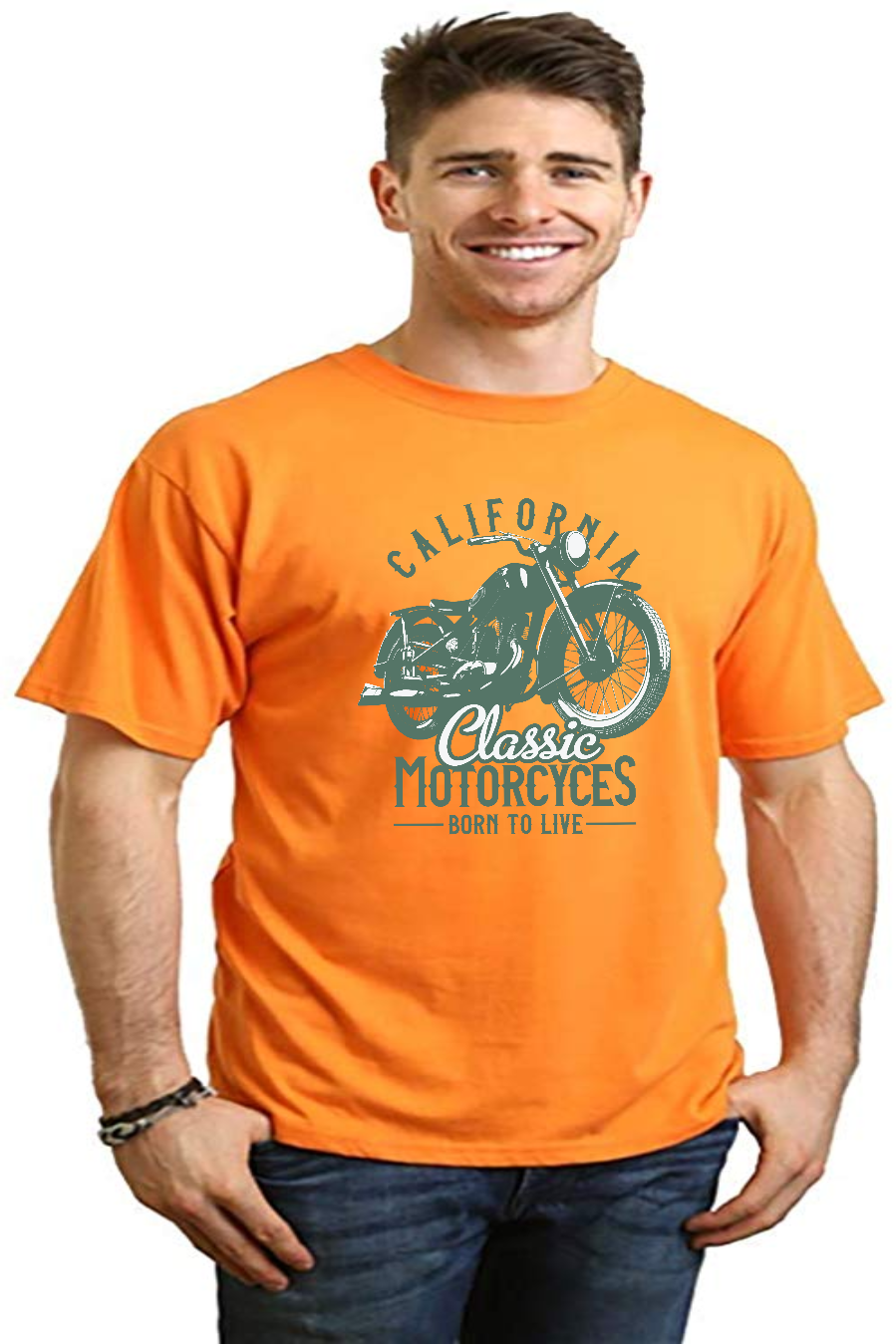 Classic Motorcycles Men's Bamboo Viscose/Organic Cotton Short Sleeve Graphic T-Shirt - The7Letter