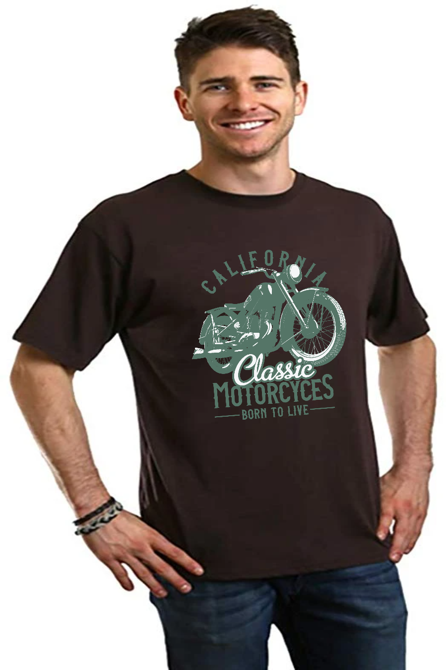 Classic Motorcycles Men's Bamboo Viscose/Organic Cotton Short Sleeve Graphic T-Shirt - The7Letter
