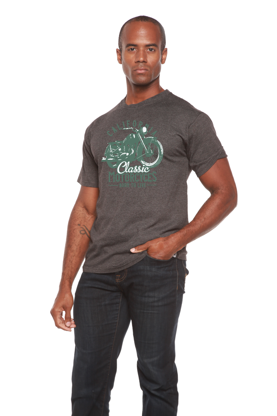 Classic Motorcycles Men's Bamboo Viscose/Organic Cotton Short Sleeve Graphic T-Shirt - The7Letter