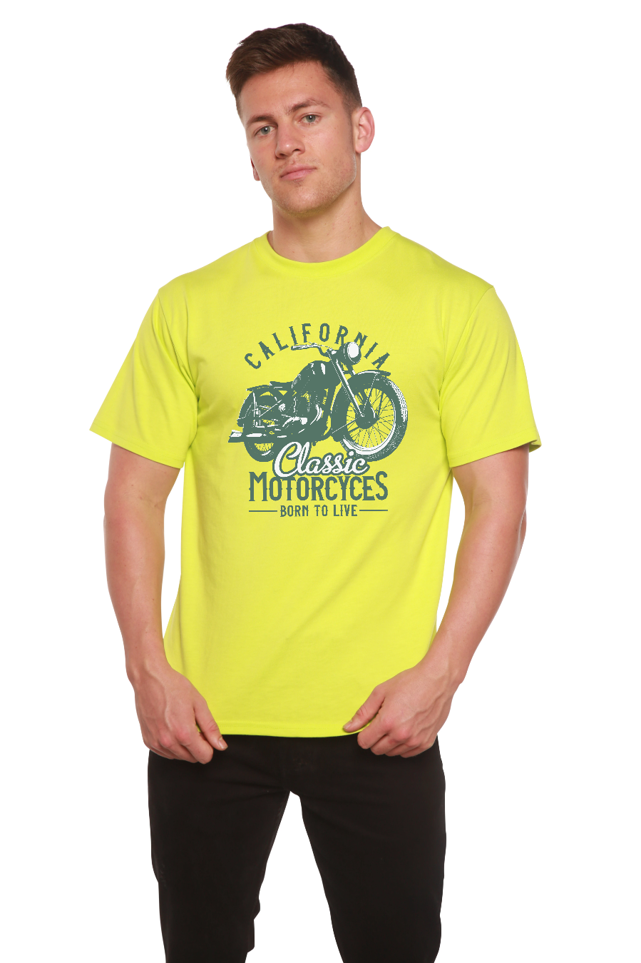 Classic Motorcycles Men's Bamboo Viscose/Organic Cotton Short Sleeve Graphic T-Shirt - The7Letter